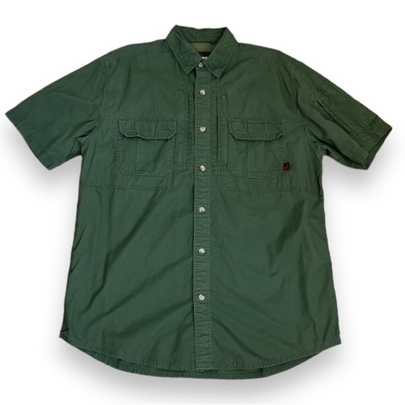 Woolrich Elite Series Tactical Men's Large Shirt Button Up Short Sleeve Vented - Picture 1 of 16